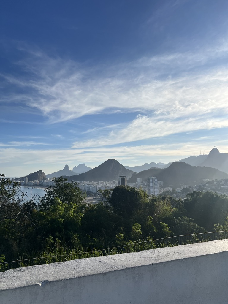 Hillside panorama of Rio with Christ the Redeemer on the distant peak